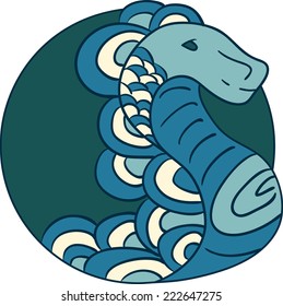 graphic line graphic symbol of the dragon
