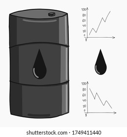 graphic lines and barrel in color