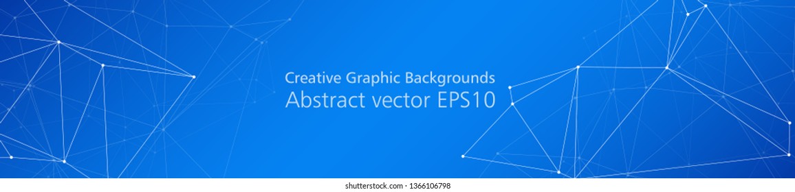 Graphic lines and dots modern creative vector background
