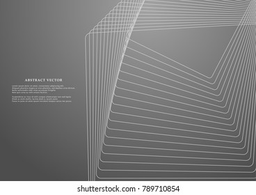 Graphic lines or stripes on a gray background. Abstract modern design. Vectors. Insulated. Insulated