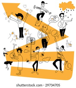 Graphic little men