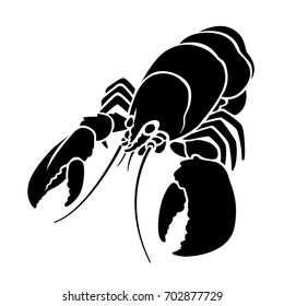 graphic lobster, vector