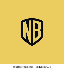 A graphic logo featuring the letters NB integrated into a dark blue shield emblem design
