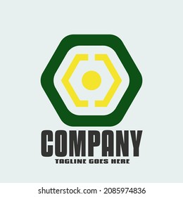 Graphic logo illustration of green and yellow blend, whether used for a community or other logos.
