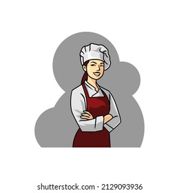 graphic logo resources template food logo with female character