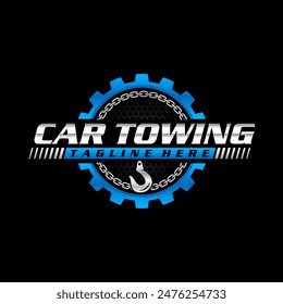 graphic logo of towing truck service vector design suitable for the automotive company