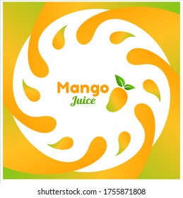 SALUD FRESCA DEL VECTOR DE LOGO GRÁFICO MANGO JUICE
