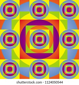 Graphic mandala. Colorful geometric pattern. Vector graphics.