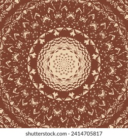 Graphic mandala created from sketch elements. Version No. 4. Vector illustration