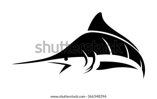 Graphic Marlin Fish Vector Stock Vector (Royalty Free) 366348296