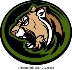 Graphic Mascot Vector Image of a Cougar Body