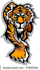 Graphic Mascot Vector Image of a Tiger Body