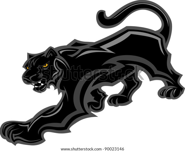 Graphic Mascot Vector Image Walking Panther Stock Vector (Royalty Free ...