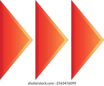 Material gráfico “flecha de triángulo, avance rápido” rojo