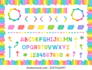 It is a graphic material that looks as if it were written with a marker pen.