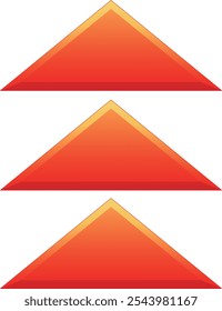 Graphic material “Up triangle arrow, acceleration” red