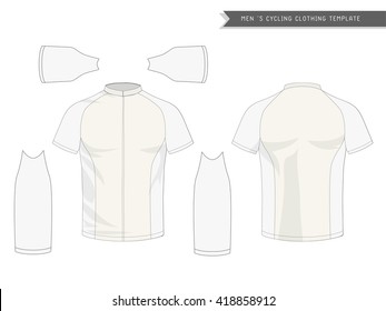 Graphic Of Men's Cycling Clothing / Cycling Jersey Template