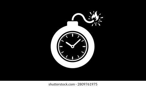Graphic metaphor for deadlines, urgency, or imminent danger.
