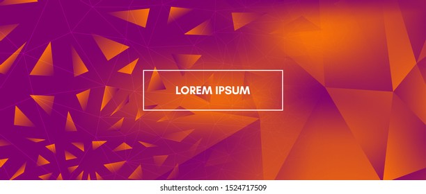 Graphic Minimal Poster. 3d Modern Polygon Background. Red Geometric Shapes. Landing Page. Vector Minimal Concept. Orange Polygonal Banner. Red Creative Geometry. Landing Page. Red Minimal Design.