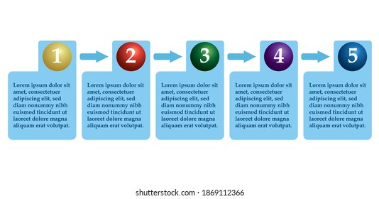 graphic model of information - a process - vector illustration - infographic