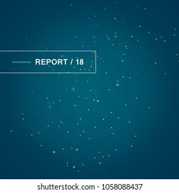 Graphic modern communication background with connection polygonal shapes.