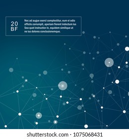 Graphic modern communication background with connection polygonal shapes.