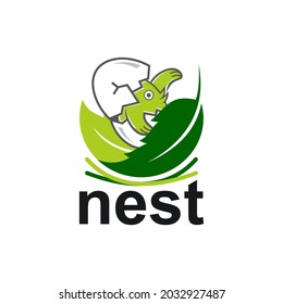 graphic  modern design logo for nest