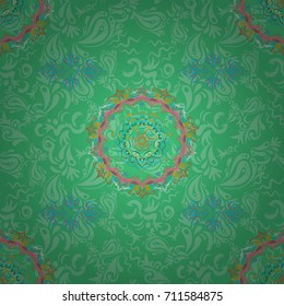 Graphic modern pattern. Abstract pattern in Arabian style. Yellow, pink and blue texture. Seamless vector background.