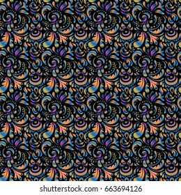 Graphic modern pattern. Multicolor texture. Seamless vector background. Abstract pattern in Arabian style.