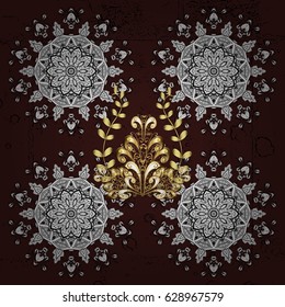 Graphic modern pattern. Seamless pattern floral pattern. Seamless vector background with white doodles. Wallpaper baroque, damask.