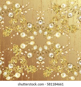 Graphic modern pattern. Wallpaper baroque, damask. Pattern floral pattern. Vector background.