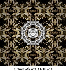 Graphic modern pattern. Wallpaper baroque, damask. Pattern floral pattern. Vector background.