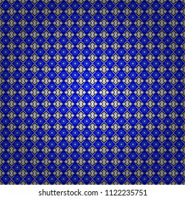 Graphic modern seamless pattern for fabric, event, wallpaper etc. Vector seamless pattern, repeating abstract figures. Illustration in white, gray and blue colors.