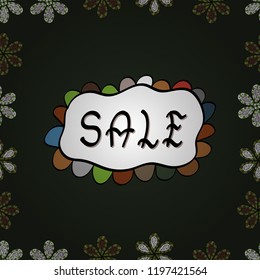 Graphic modern seamless pattern on black, brown and gray colors. Seamless vector background. Seamless floral pattern. Wallpaper baroque, damask.