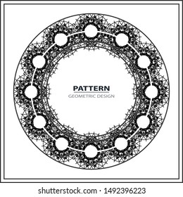 Graphic monochrome, openwork, lace, ornament, laser, decorative frames round