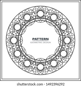Graphic monochrome, openwork, lace, ornament, laser, decorative frames round