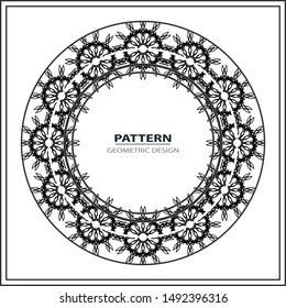 Graphic monochrome, openwork, lace, ornament, laser, decorative frames round