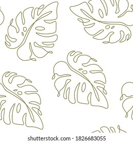 patrón sin fisuras de la planta de monstera gráfica