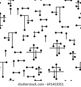 Graphic motif. Seamless pattern with dots and lines. The background print on the fabric,  covers, textile, wrap paper, web sites, Wallpapers, backdrops. Vector illustration