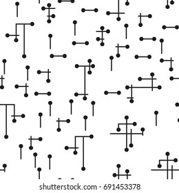 Graphic motif. Seamless pattern with dots and lines. The background print on the fabric,  covers, textile, wrapp paper, web sites, Wallpapers, backdrops. Vector illustration