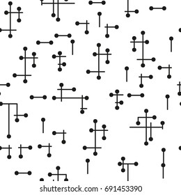 Graphic motif. Seamless pattern with dots and lines. The background print on the fabric,  covers, textile, paper, web sites, Wallpapers, backdrops. Vector illustration