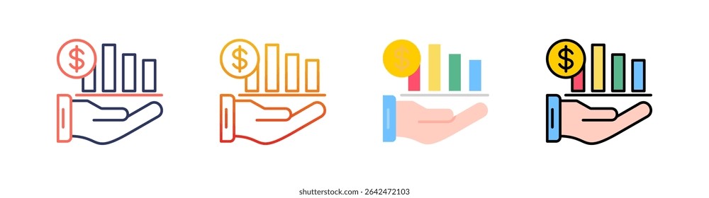 Graphic Multi Style Icon Set Vector