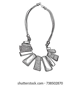 graphic necklace vector illustration