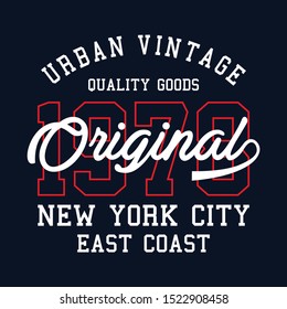 graphic New York City for t-shirt print and other uses - Vector