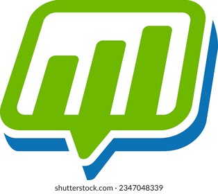 Graphic on a Chat Bubble Logo Design