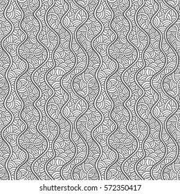 Graphic ornament. Fish skin texture. Vector seamless pattern with abstract scale. Oriental waves.