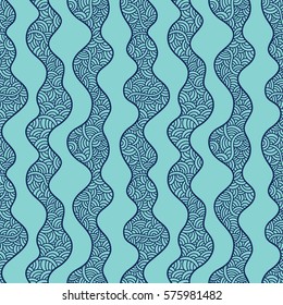 Graphic ornament. Fish skin texture. Vector seamless pattern with abstract scale. Oriental waves.