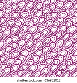 Graphic ornament. Fish skin texture. Vector seamless pattern with abstract scale. Abstract waves. 