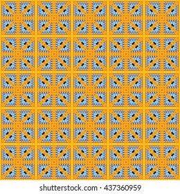 graphic ornament made geometric shapes, different colors, shapes and sizes