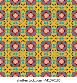 graphic ornament made geometric shapes, different colouring,shapes and sizes